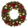 36" Unlit Decorated Wreath - DELUXE Royal Poinsettia - Bow Option Available 2 36" Unlit Decorated Wreath - DELUXE Royal Poinsettia - Bow Option Available -Christmas Designers dw 36 del rgd ep 1