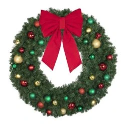 48" Unlit Decorated Wreath - Colors Of The Holidays - Bow Option Available 9 48" Unlit Decorated Wreath - Colors Of The Holidays - Bow Option Available -Christmas Designers dw 48 coth b vb 18 r