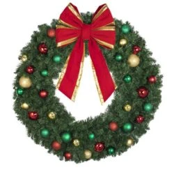48" Unlit Decorated Wreath - Colors Of The Holidays - Bow Option Available 8 48" Unlit Decorated Wreath - Colors Of The Holidays - Bow Option Available -Christmas Designers dw 48 coth b vb 18 rgt
