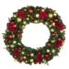 48" Unlit Decorated Wreath - DELUXE Royal Poinsettia - Bow Option Available 1 48" Unlit Decorated Wreath - DELUXE Royal Poinsettia - Bow Option Available -Christmas Designers dw 48 del rgd ep 1