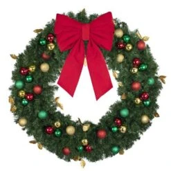 48" Unlit Decorated Wreath - Traditional Décor - Bow Option Available 9 48" Unlit Decorated Wreath - Traditional Décor - Bow Option Available -Christmas Designers dw 48 t b vb 18 r