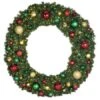 72" Lit LED Warm White Decorated Wreath - Colors Of The Holidays - Bow Option Available 1 72" Lit LED Warm White Decorated Wreath - Colors Of The Holidays - Bow Option Available -Christmas Designers dw 72 led coth