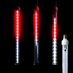 12" LED Falling Snow Tube - Red And Pure White - Pro Christmas™