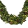 4 1/2' X 14" Mixed Pine Garland, Lit -Christmas Designers g 4514 mpl a
