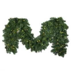 9' X 18" Deluxe Oregon Fir Garland, Lit