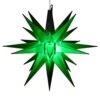 14" Moravian Star, Green 1 14" Moravian Star, Green -Christmas Designers green moravian star tree topper