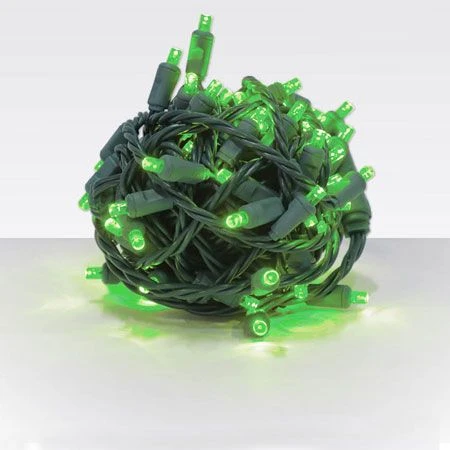 70 Lights Green 5 Mm Wide Angle Conical LED Christmas Lights - Balled 3 70 Lights Green 5 Mm Wide Angle Conical LED Christmas Lights - Balled
