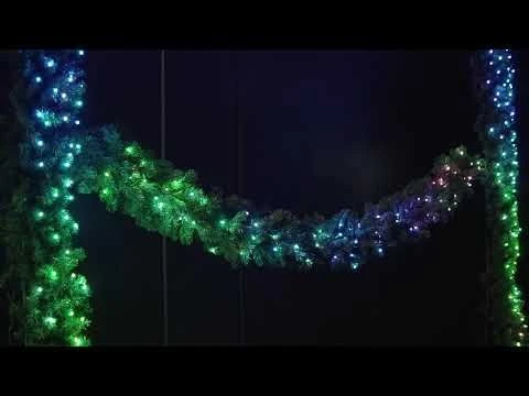 9' X14" Deluxe Oregon Fir Garland, Lit With Twinkly Pro RGBW 8 9' X14" Deluxe Oregon Fir Garland, Lit With Twinkly Pro RGBW - Image 6