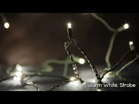 1/5 Strobing Wide Angle Conical LED - 4" Spacing, 70 Bulb, Grn Cord, UL Coaxial RY Plug - Full Wave - Warm White 4 1/5 Strobing Wide Angle Conical LED - 4" Spacing, 70 Bulb, Grn Cord, UL Coaxial RY Plug - Full Wave - Warm White - Image 2