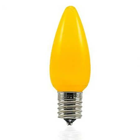 C9 SMD LED Retrofit Bulbs - Frosted Smooth - Yellow - Pro Christmas™ - Bag Of 25 3 C9 SMD LED Retrofit Bulbs - Frosted Smooth - Yellow - Pro Christmas™ - Bag Of 25