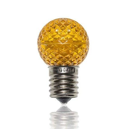 G40 LED Retrofit Bulbs - Yellow - Minleon - Bag Of 25 3 G40 LED Retrofit Bulbs - Yellow - Minleon - Bag Of 25