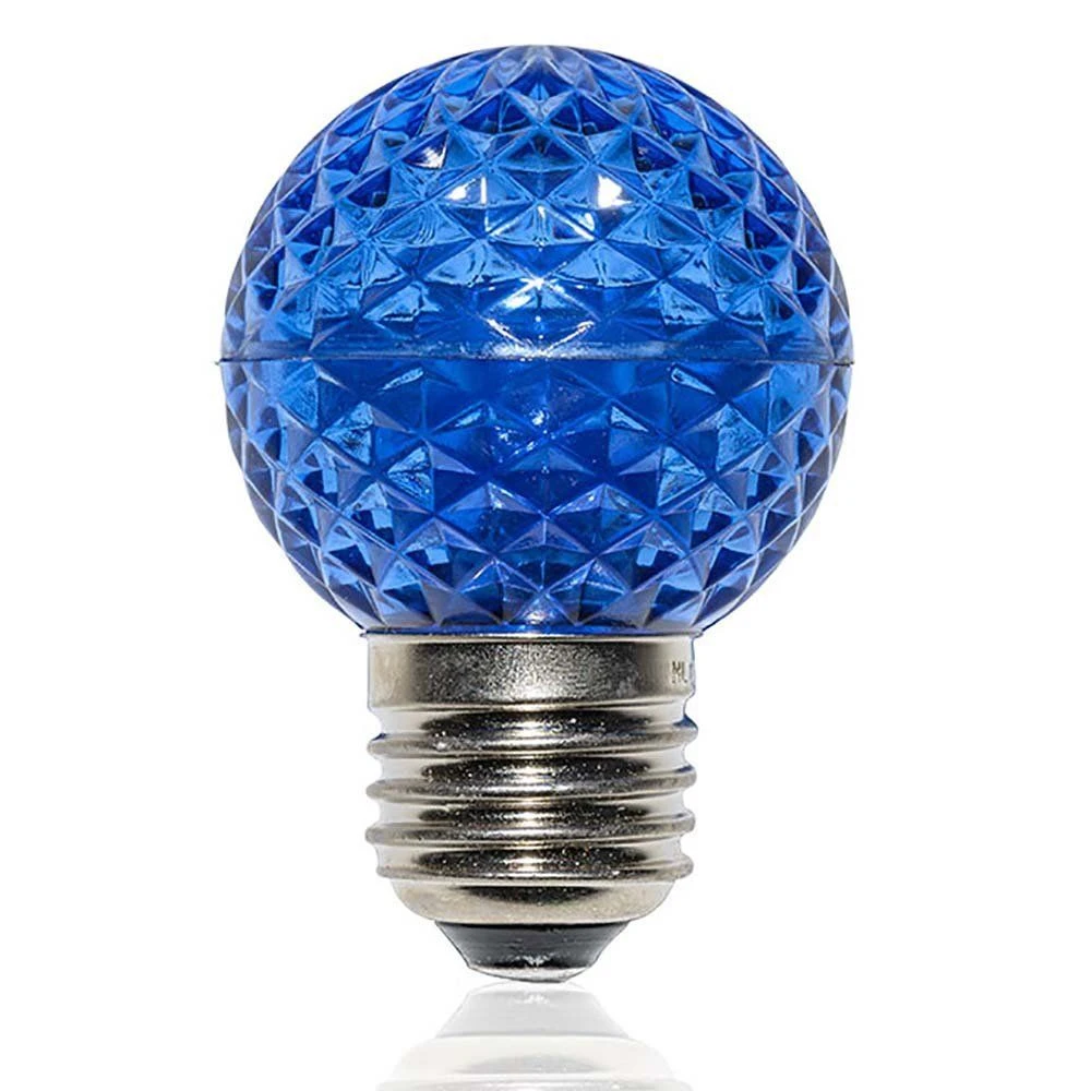 G50 LED Retrofit Bulb - Blue - E26 Base - Minleon - Bag Of 10 3 G50 LED Retrofit Bulb - Blue - E26 Base - Minleon - Bag Of 10