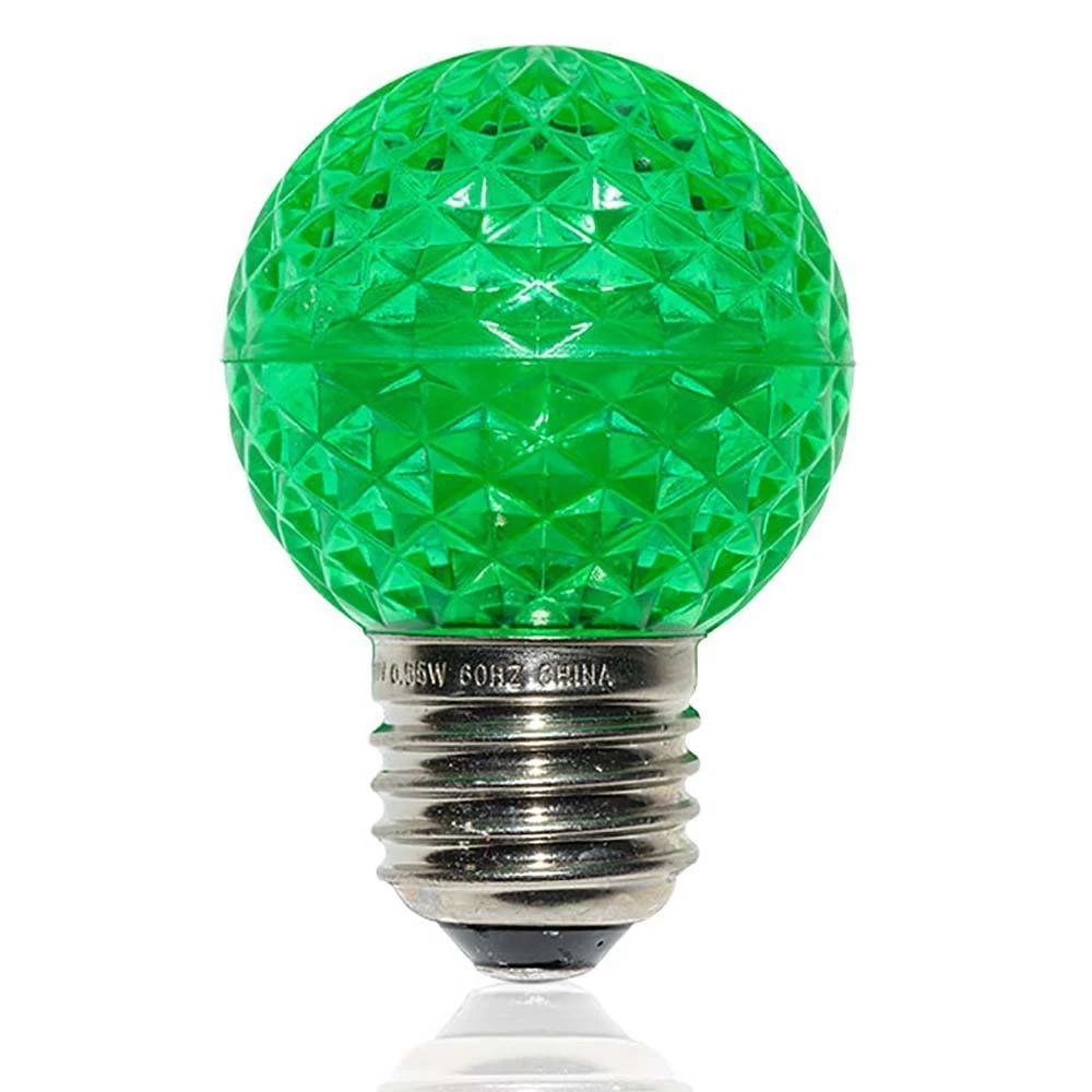 G50 LED Retrofit Bulb - Green - E26 Base - Minleon - Bag Of 10 3 G50 LED Retrofit Bulb - Green - E26 Base - Minleon - Bag Of 10