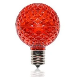 G50 SMD LED Retrofit Bulb - Red - C9 Base - Minleon - Bag Of 10