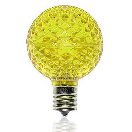 G50 SMD LED Retrofit Bulb - Yellow - C9 Base - Minleon - Bag Of 10 3 G50 SMD LED Retrofit Bulb - Yellow - C9 Base - Minleon - Bag Of 10