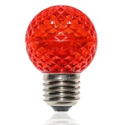 G50 SMD LED Retrofit Bulb - Red - E26 - Minleon - Bag Of 10