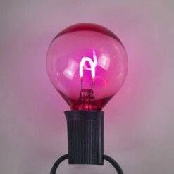 G50 LED Flexible Filament Bulb - Pink - Pro Christmas™ - Bag Of 25 6 G50 LED Flexible Filament Bulb - Pink - Pro Christmas™ - Bag Of 25 -Christmas Designers l pc g50ff pk lit 1