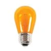 S14 LED Filament Transparent Glass Retrofit Bulb - E26 Base - Amber/Orange - Pro Christmas™ - Box Of 25