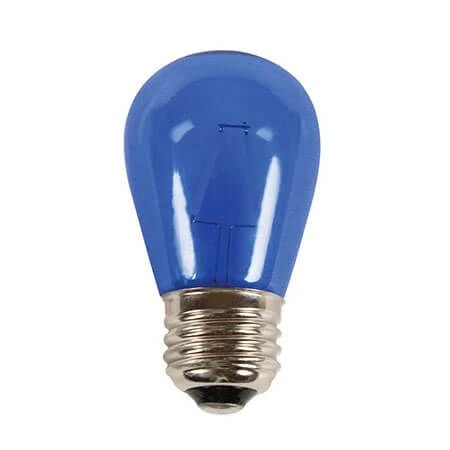 S14 LED Filament Transparent Glass Retrofit Bulb - E26 Base - Blue - Pro Christmas™ - Box Of 25 3 S14 LED Filament Transparent Glass Retrofit Bulb - E26 Base - Blue - Pro Christmas™ - Box Of 25