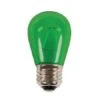 S14 LED Filament Transparent Glass Retrofit Bulb - E26 Base - Green - Pro Christmas™ - Box Of 25 -Christmas Designers l pc s14fg g