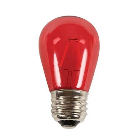 S14 LED Filament Transparent Glass Retrofit Bulb - E26 Base - Red - Pro Christmas™ - Box Of 25 3 S14 LED Filament Transparent Glass Retrofit Bulb - E26 Base - Red - Pro Christmas™ - Box Of 25