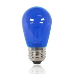 S14 LED Retrofit Bulb - Transparent - Medium Base - Blue - Bag Of 10