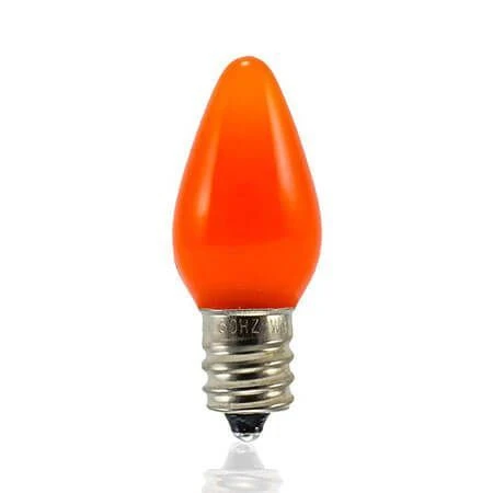 C7 SMD LED Retrofit Bulbs - Frosted Smooth - Amber/Orange - Pro Christmas™ - Bag Of 25 3 C7 SMD LED Retrofit Bulbs - Frosted Smooth - Amber/Orange - Pro Christmas™ - Bag Of 25