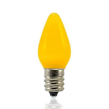 C7 SMD LED Retrofit Bulbs - Frosted Smooth - Yellow - Pro Christmas™ - Bag Of 25 3 C7 SMD LED Retrofit Bulbs - Frosted Smooth - Yellow - Pro Christmas™ - Bag Of 25