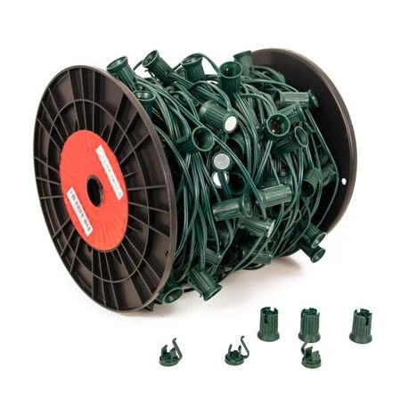 LITE-NETICS C9 Cord Green Wire - 12" Spacing - SPT-1 - 250' 3 LITE-NETICS C9 Cord Green Wire - 12" Spacing - SPT-1 - 250'
