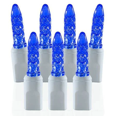 70 Light M5 Blue LED Christmas Lights - White Wire 3 70 Light M5 Blue LED Christmas Lights - White Wire
