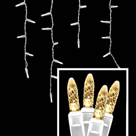 LED Icicle Lights - 70 Light Set - Warm White 3 LED Icicle Lights - 70 Light Set - Warm White