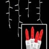 LED Icicle Lights - 70 Light Set - Red 1 LED Icicle Lights - 70 Light Set - Red -Christmas Designers m5ic r