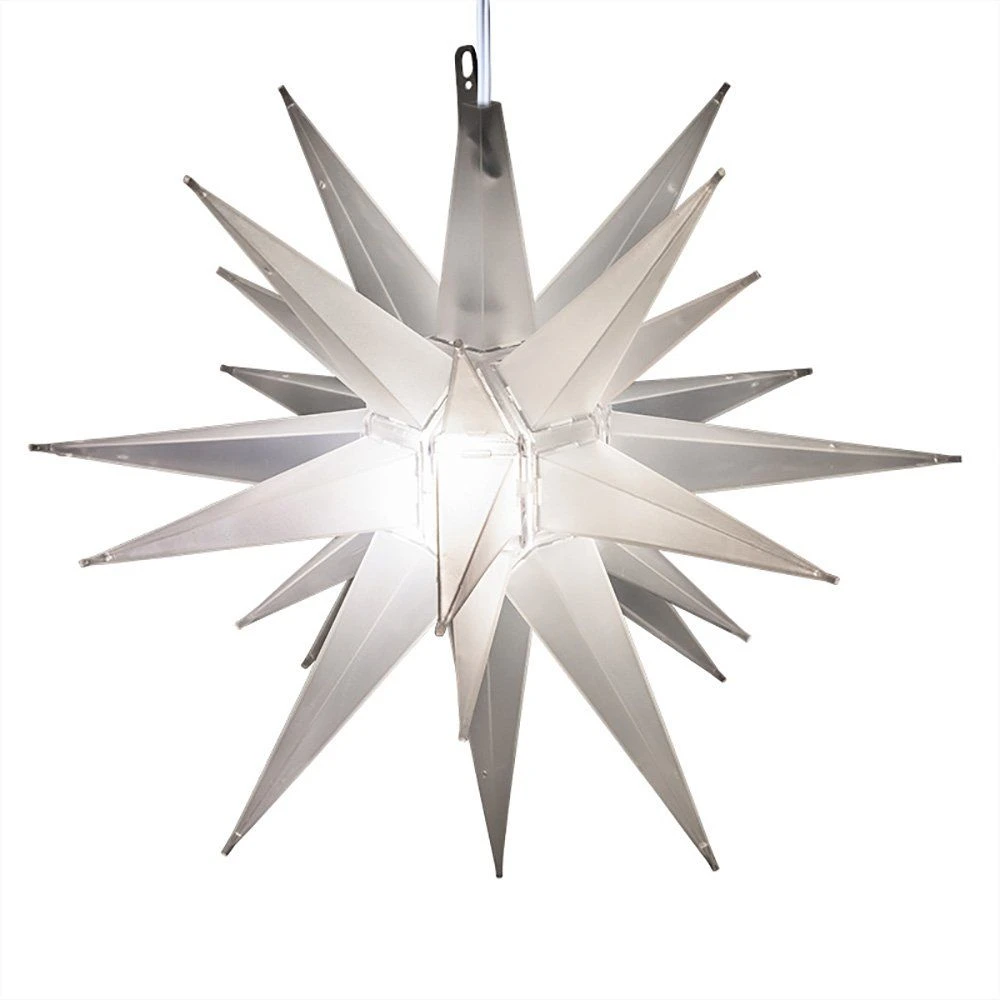 14" Moravian Star, Clear Frost 3 14" Moravian Star, Clear Frost