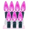 70 Light Pink C6 LED Christmas Lights 1 70 Light Pink C6 LED Christmas Lights -Christmas Designers p c6 704 pk 2