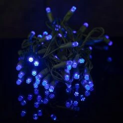 70 Light Blue Pentagon Gem LED Christmas Lights -Christmas Designers p pent 704 b b