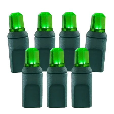 70 Light Green Pentagon Gem LED Christmas Lights 3 70 Light Green Pentagon Gem LED Christmas Lights
