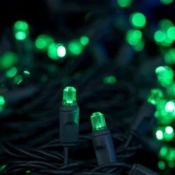 70 Light Green Pentagon Gem LED Christmas Lights 6 70 Light Green Pentagon Gem LED Christmas Lights -Christmas Designers p pent 704 g c
