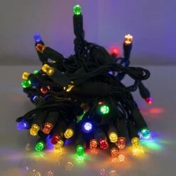 70 Light Multi Pentagon Gem LED Christmas Lights -Christmas Designers p pent 704 m d