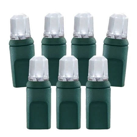 70 Light Pure White Pentagon Gem LED Christmas Lights 3 70 Light Pure White Pentagon Gem LED Christmas Lights