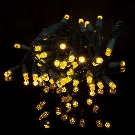 70 Light Yellow Pentagon Gem LED Christmas Lights 6 70 Light Yellow Pentagon Gem LED Christmas Lights - Image 4