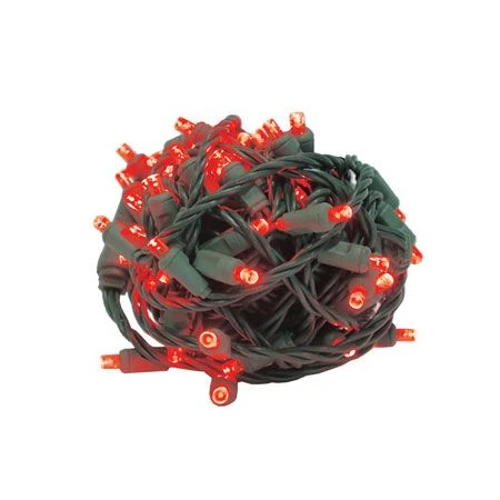 70 Light Red 5 Mm Wide Angle Conical LED Christmas Lights - Balled 3 70 Light Red 5 Mm Wide Angle Conical LED Christmas Lights - Balled