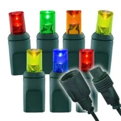 Wide Angle Conical - 4" Spacing, 70 Bulb, Grn Cord, UL Coaxial RY Plug - Full Wave - Multi