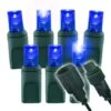 1/5 Strobing Wide Angle Conical LED - 4" Spacing, 70 Bulb, Grn Cord, UL Coaxial RY Plug - Full Wave - Blue 2 1/5 Strobing Wide Angle Conical LED - 4" Spacing, 70 Bulb, Grn Cord, UL Coaxial RY Plug - Full Wave - Blue -Christmas Designers pry wac s 704 b
