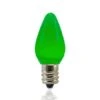 C7 SMD LED Retrofit Bulbs - Frosted Smooth - Green - Pro Christmas™ - Bag Of 25 -Christmas Designers replacement led christmas bulbs green
