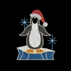 Penguin With Hat On Iceberg