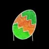 Green And Orange Glitter Mesh Easter Egg With Green Rope -Christmas Designers rkessgl03