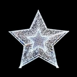 3D Aluminum Star With Glitter Mesh Insert