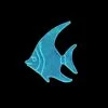 Electric Blue Angelfish Pole Mount -Christmas Designers rknpgl02 teal