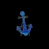 Self Standing Nautical Blue Anchor -Christmas Designers rknsgl01