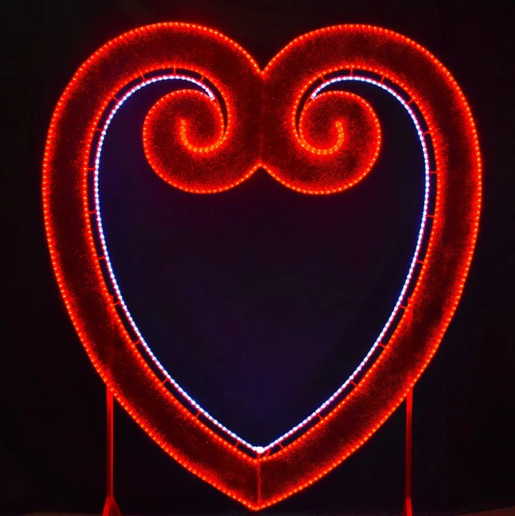 Valentine Photo Frame, 3D Garland With Mini Lights And Rope 3 Valentine Photo Frame, 3D Garland With Mini Lights And Rope